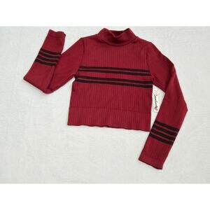 NWT Y2K Junior Womens M/L Cropped Ribbed Sweater- Cotton Candy Sweet Collection